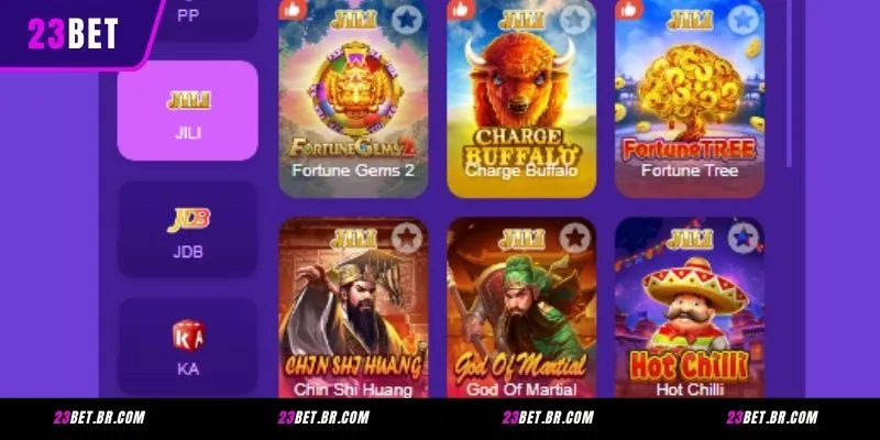 Apresentação do Lobby de Jogos JILI Slot 23BET