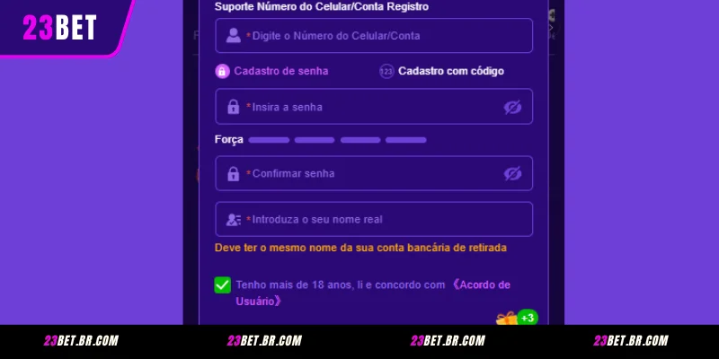 Guia de Criação de Conta no 23BET Registro em 3 Minutos