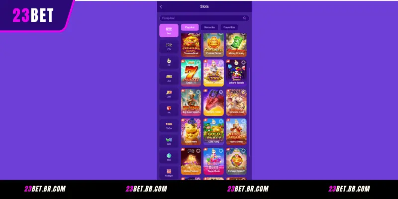 Os Jogos de 23BET Slots Mais Notáveis